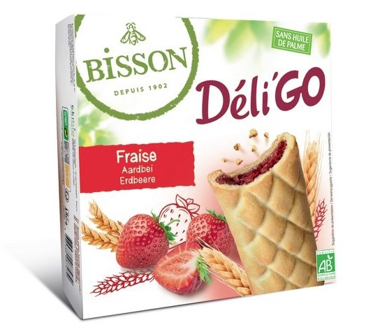 Bisson, DeliGo Strawberry Filled Biscuits, 150g