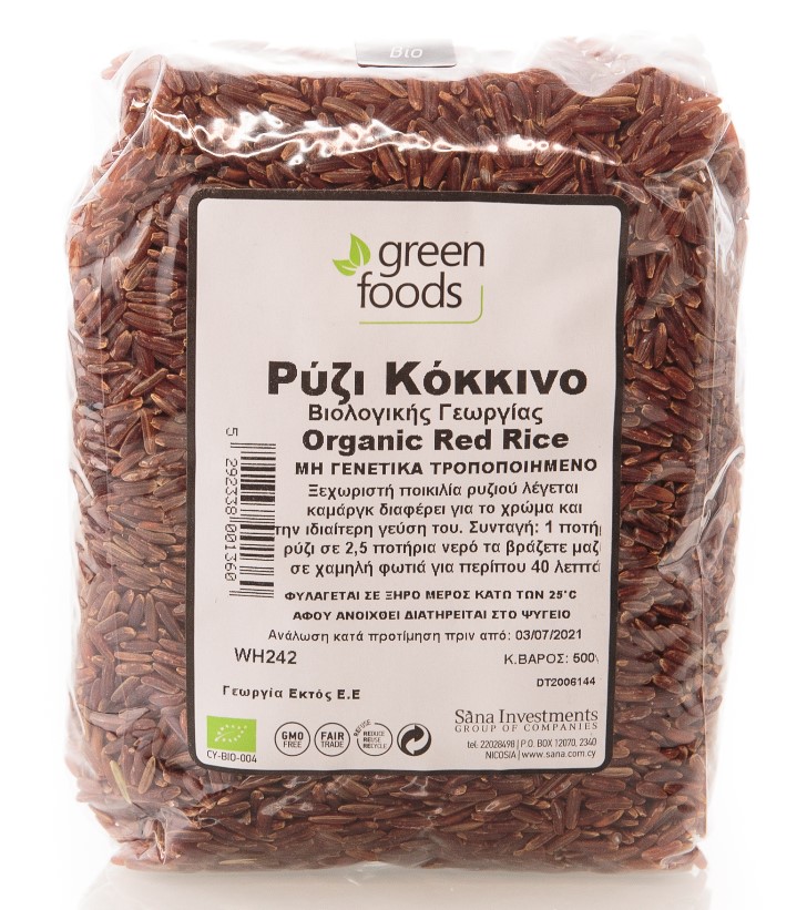 Green Foods, Red Rice, 500g