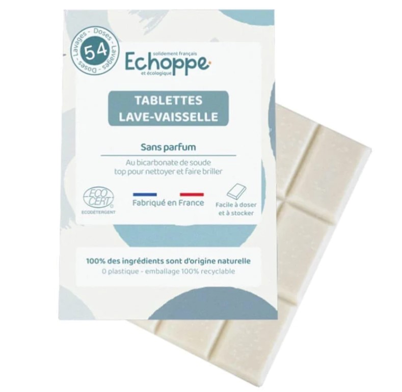Echoppe, Dishwasher Tablets Fragrance Free, 54 Washes