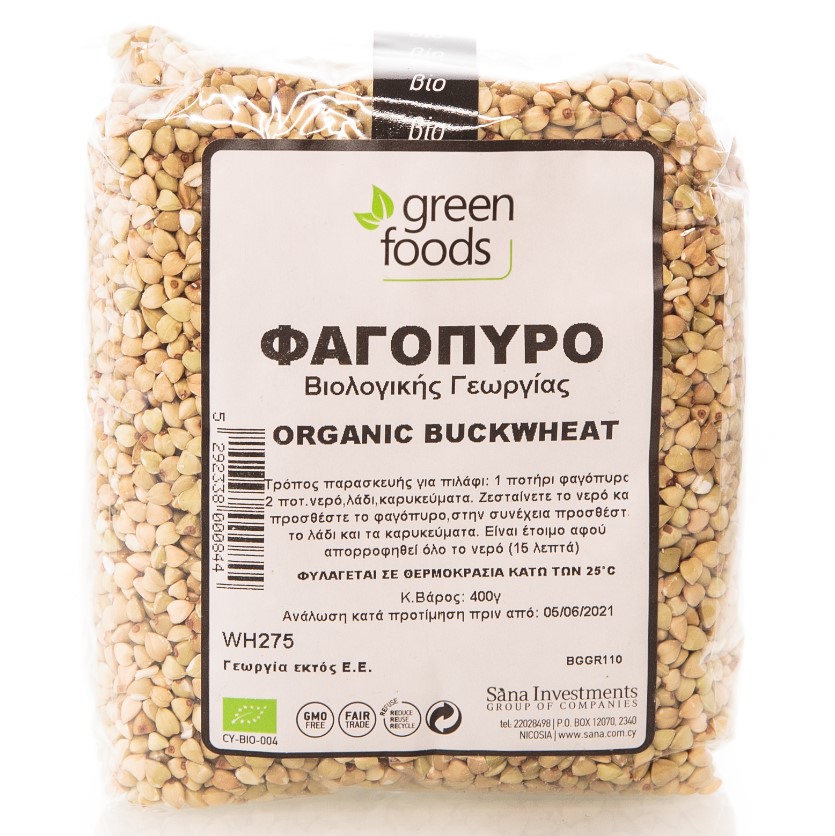 Green Foods, Buckwheat Raw Unroasted, 400g