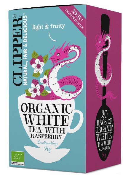 Clipper, White Tea with Raspberry, 20 bags