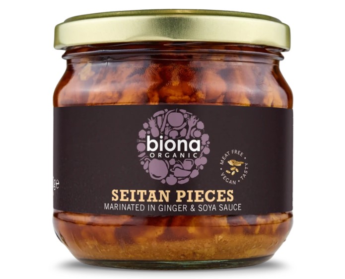 Biona, Seitan Pieces Marinated in Ginger & Soya Sauce, 350g