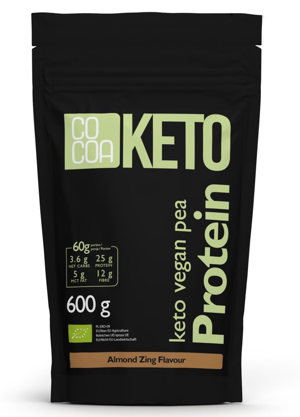 Cocoa, Pea Protein with MCT Almond Flavor, 600g