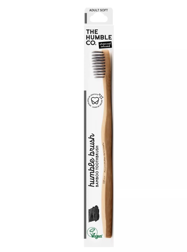 The Humble Co, Bamboo Toothbrush Charcoal Infused - Soft