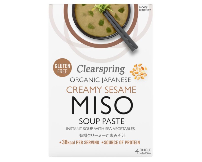 Clearspring, Japanese Creamy Sesame Instant Miso Soup, 60g