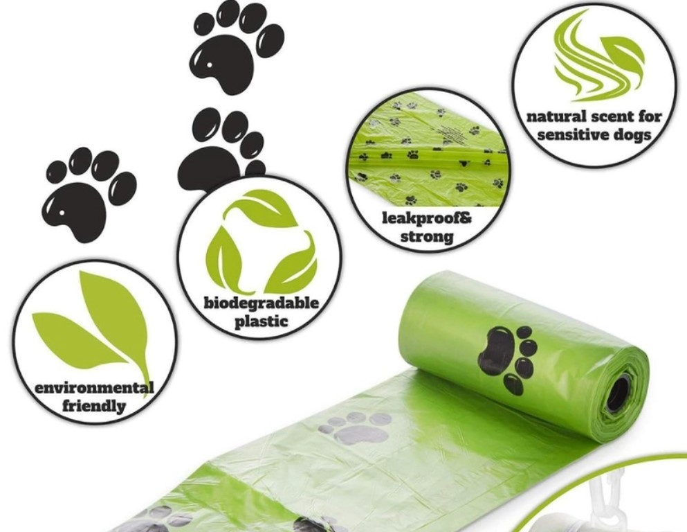 Biodegradable Dog Poop Bags, 5 rolls