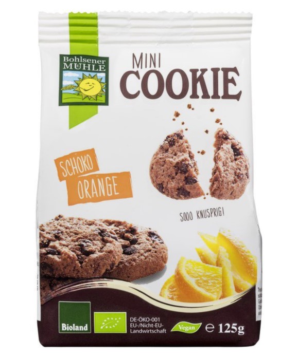 Bohlsener, Mini Cookies Choco Orange, 125g