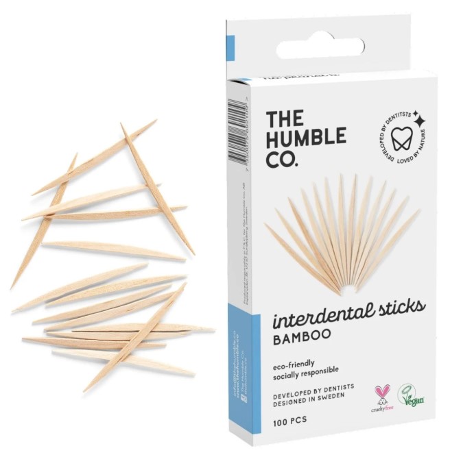 The Humble Co, Interdental Bamboo Toothpicks, 100pcs