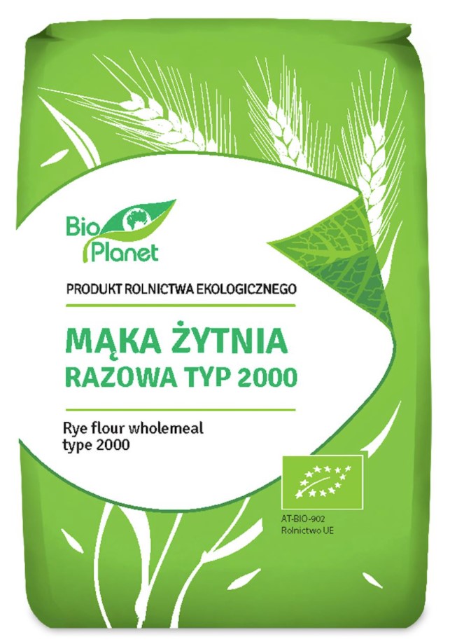 Bio Planet, Rye Flour Wholemeal type 2000, 1kg