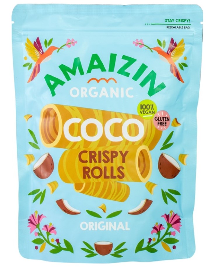 Amaizin, Coconut Waffle Crispy Rolls, 140g