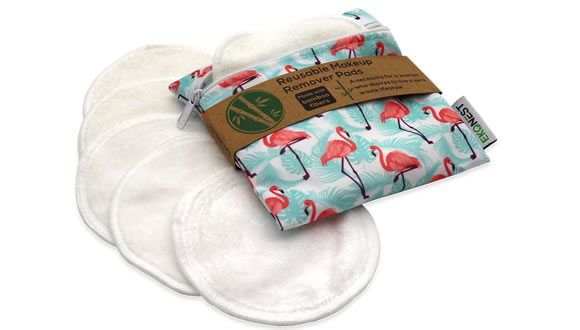 Make-up Remover Wipes Pads Pink Flamingo (set of 6)