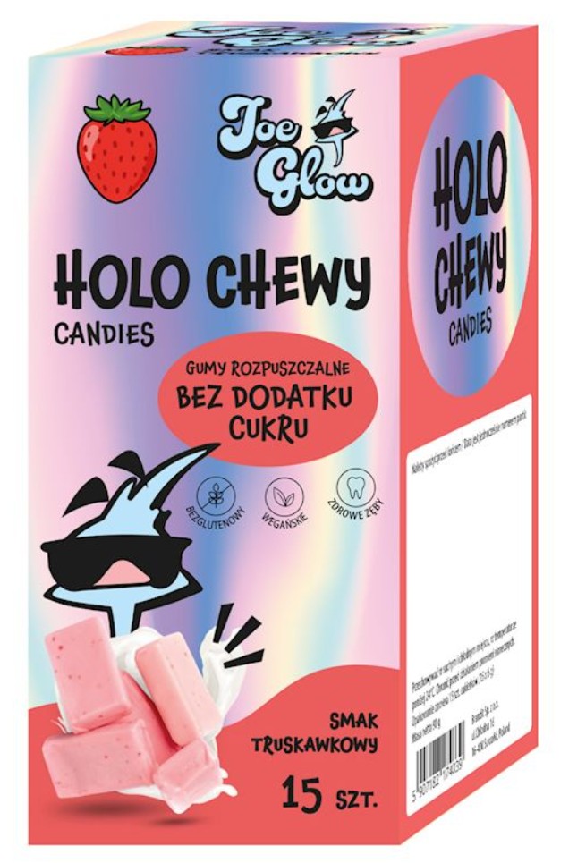 Joe Glow, Strawberry Gummy Candies, 90g