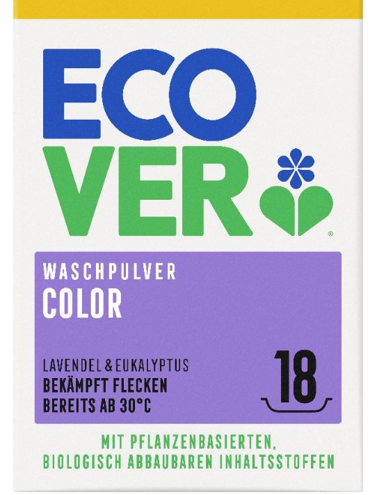 Ecover, Washing Powder Color 18 wash loads, 1350g