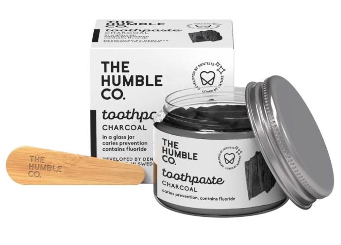 The Humble Co, Toothpaste in Glass Jar – Charcoal