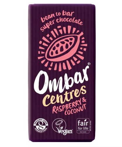 Ombar, Centres Raspberry & Coconut Chocolate Bar, 35g