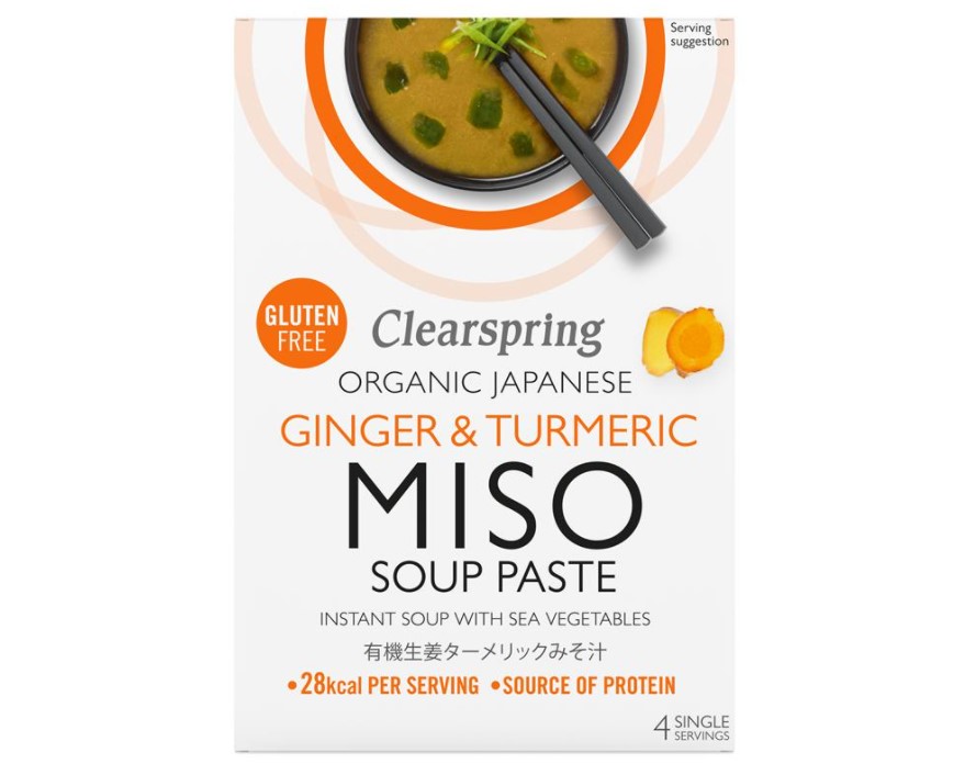 Clearspring, Japanese Ginger & Turmeric Instant Miso Soup, 60g