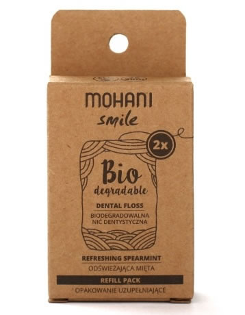 Mohani, Dental Floss - Refreshing Spearmint Refill, 2x30m