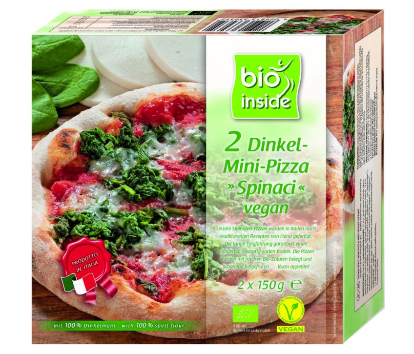 Spelt Mini Pizza Spinach, 150g