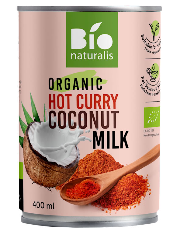 Bio Naturalis, Hot Curry Coconut Milk, 400ml