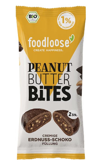 Foodloose, Peanut Butter Bites Chocolate, 40g