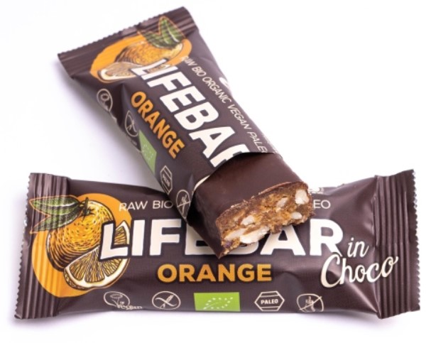 Lifefood, Raw Lifebar in Choco Orange, 40 g