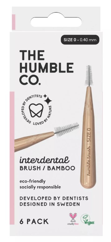 The Humble Co, Interdental Brush Bamboo Size 0 - Pink
