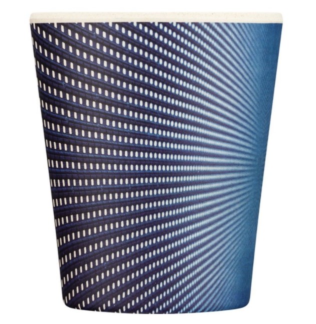 Reusable Bamboo Cup with Dark Blue Silicone, 250ml