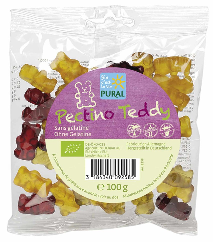 Pural, Fruit Gummy Bears, 100g