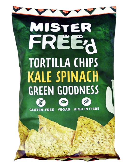 Mister Free'd, Tortilla Chips Kale Spinach, 135g