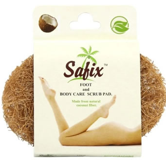 Safix, 100% Coconut Hair - Body Scrub Pad