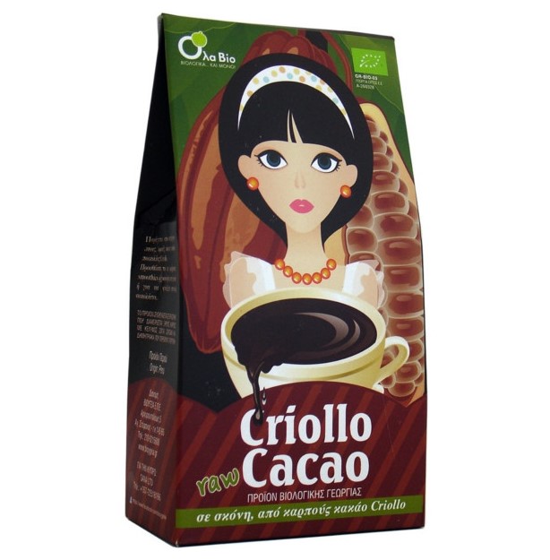 Ola Bio, Raw Criollo Cacao, 200g