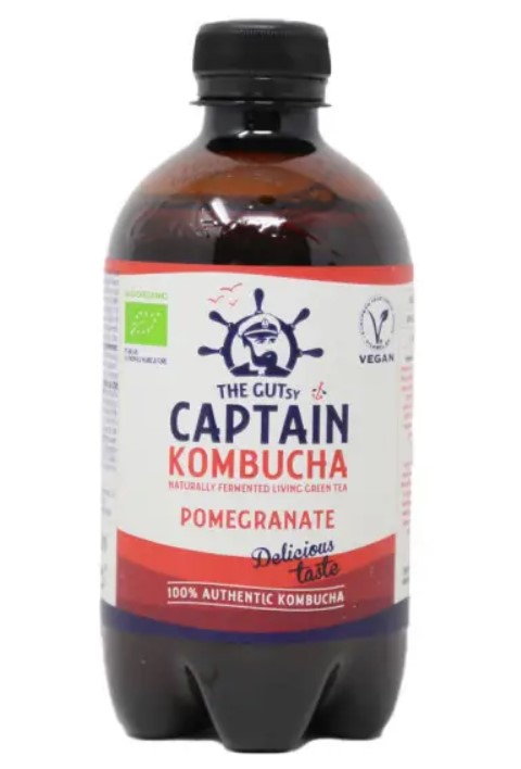 The GUTsy Captain, Kombucha Pomegranate, 400ml