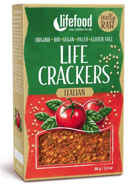 LifeFood, Life Crackers Italian Raw, 90g