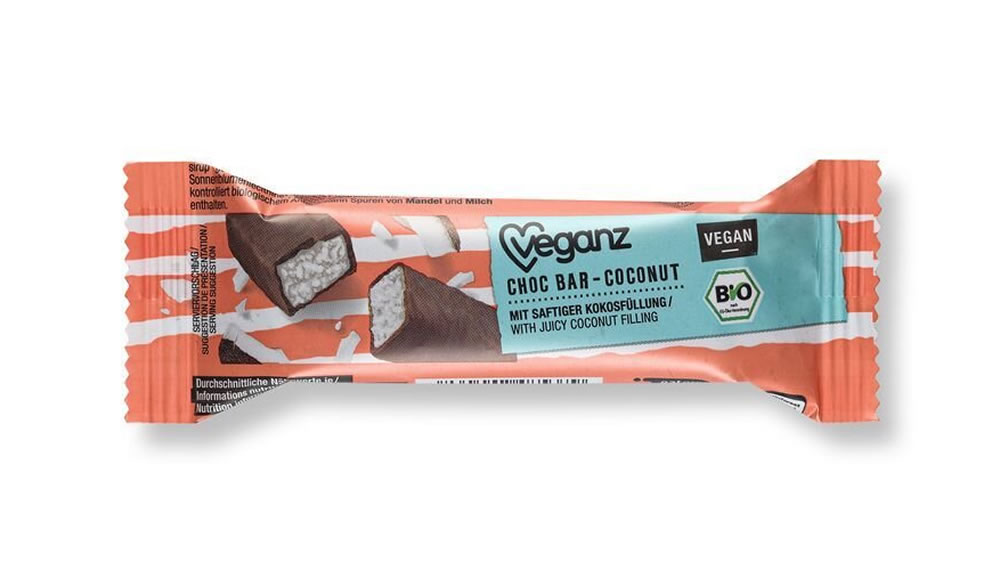 Veganz, Coconut Chocolate Bar, 40g
