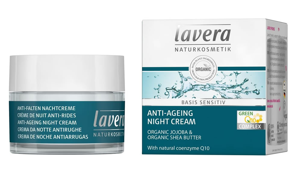 Lavera, Basis Sensitiv Anti-Ageing Night Cream Q10, 150ml