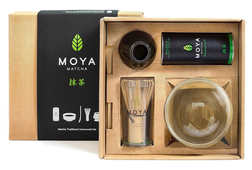 Moya Matcha, Matcha Ceremonial Set with Glass Bowl, 700g