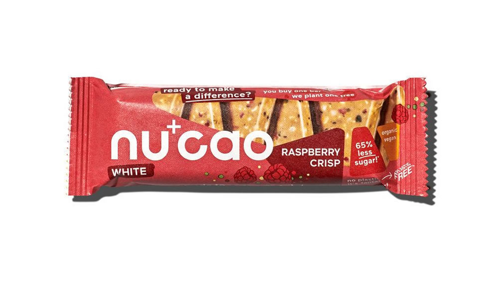 Nucao, White Raspberry Crisp Bar, 40g