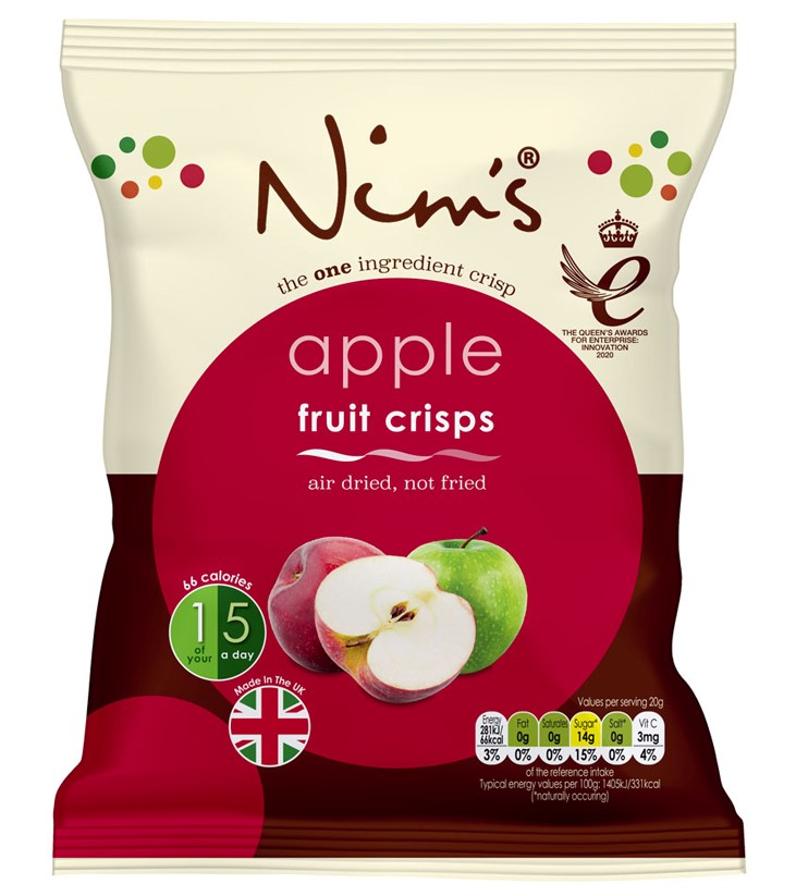 Nim’s, Air Dried Apple Crisps, 22g