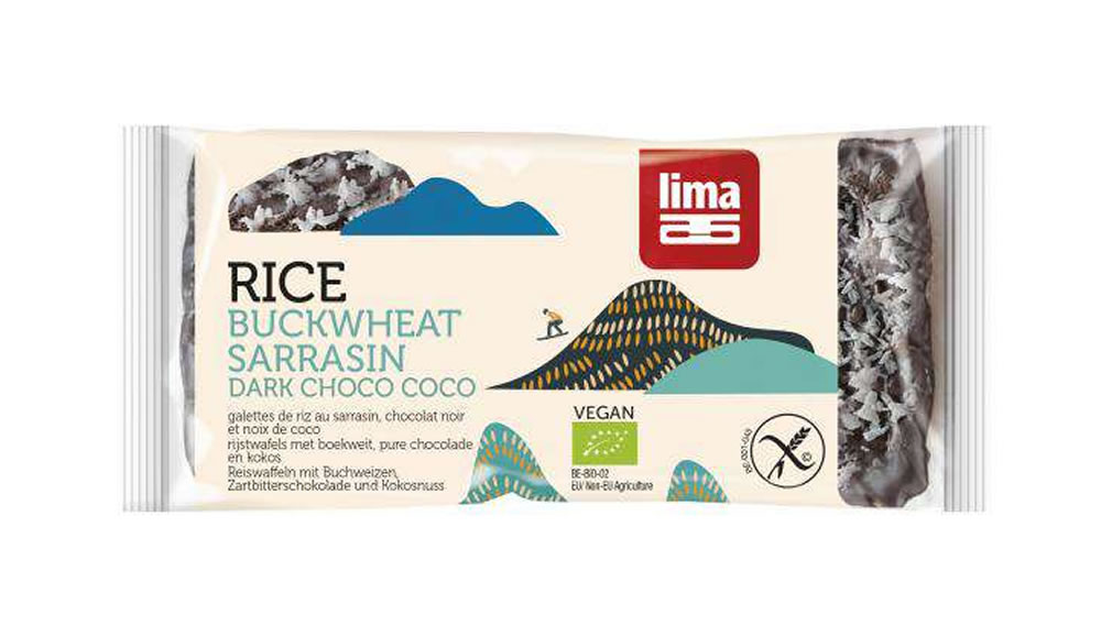 Lima, Rice Cakes Buckwheat, Dark Chocolate and Coconut, 90g