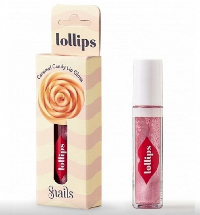 Snails, Lip Gloss Lollips Caramel Candy, 3ml