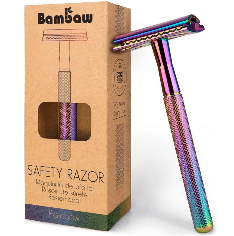 Bambaw, Metal Safety Razor, Rainbow