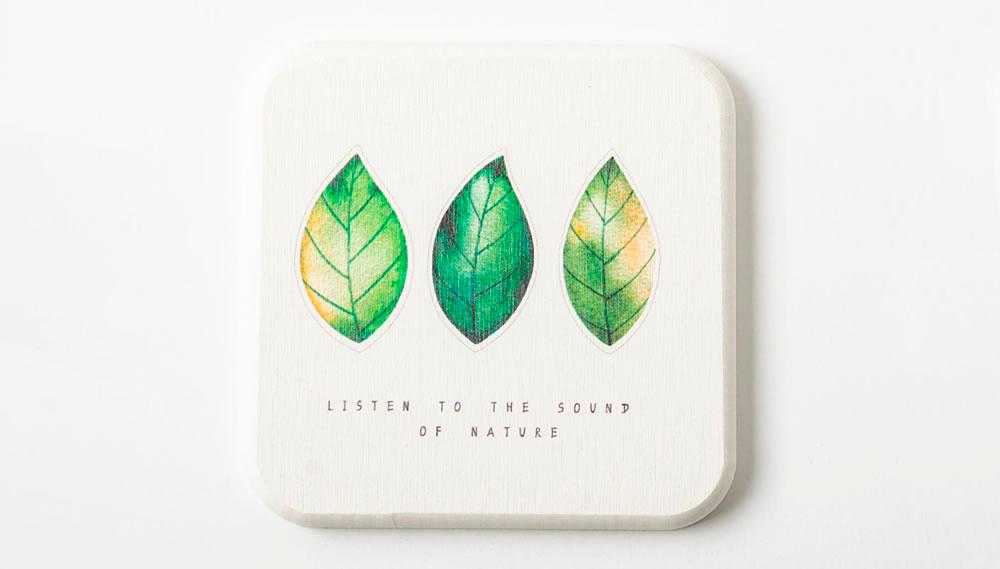 Minimal List, Diatomite Coaster Listen to the Sound of Nature