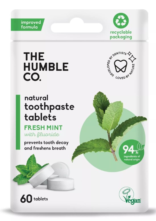 The Humble Co, Toothpaste Tablets - Fresh Mint, 60 tablets