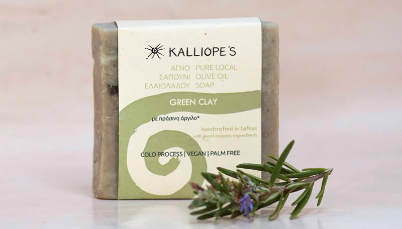 Olive Oil Soap with Green Clay, 80g