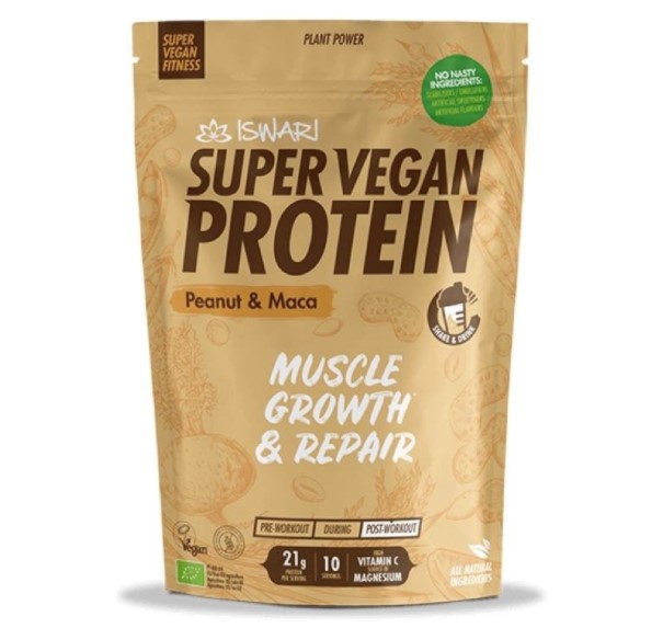 Iswari, Super Vegan Protein with Peanut and Maca, 350g