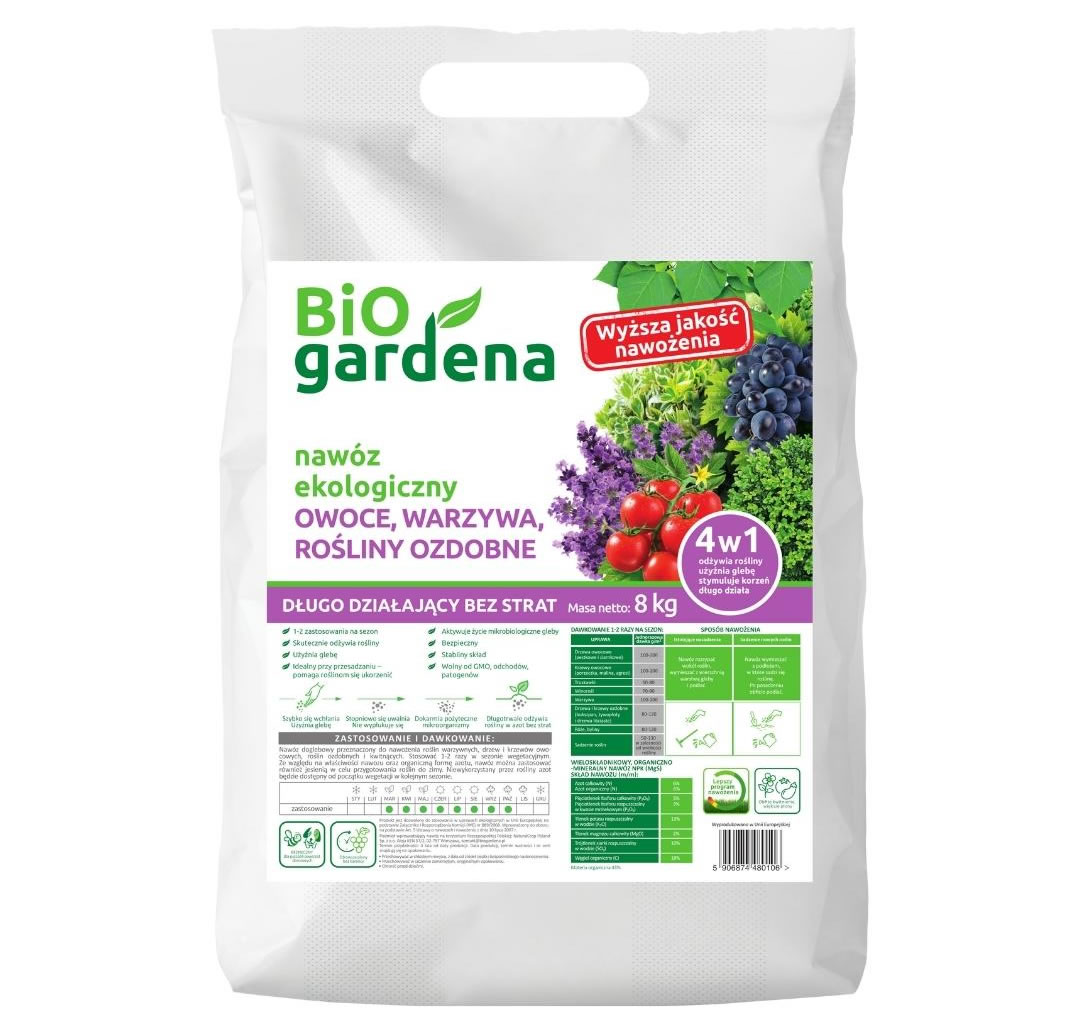 Bio Gardena, Fertilizer for Fruit, Vegetables & Ornamental Plants, 8kg