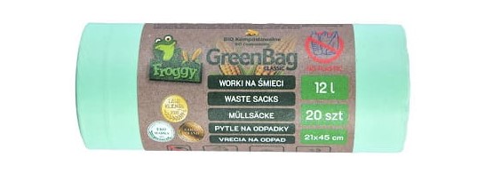 Froggy, Compostable & Biodegradable Waste Bags 12L, 20pcs