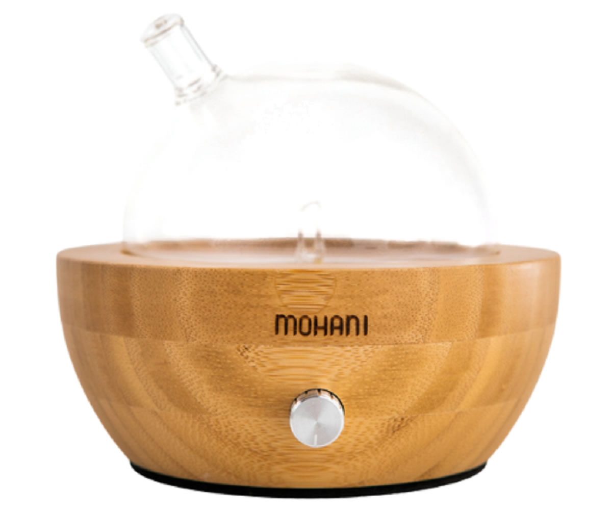 Mohani, Nebulizing Essential Oil Diffuser - Bamboo & Glass