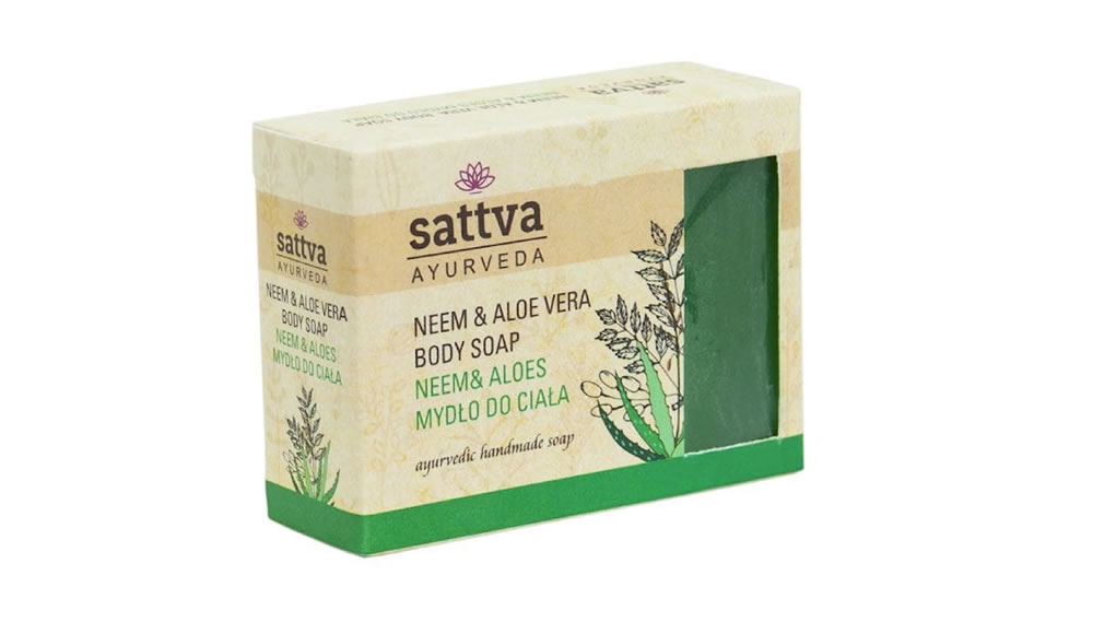 Sattva, Neem & Aloe Vera Body Soap, 125g