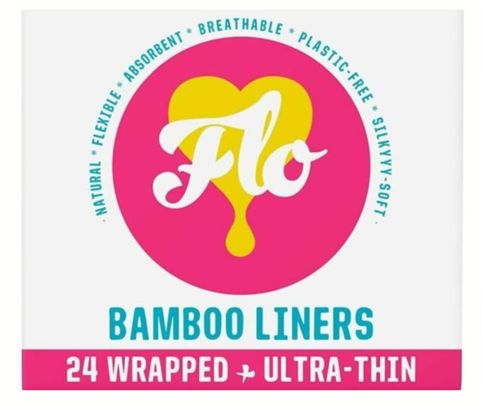 FLO, Natural Bamboo Wrapped Daily Liners, 24s